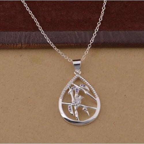 Wholesale silver plated Fashion jewelry chains necklace pendant WN-1540