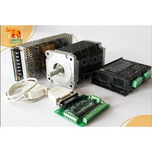 Great Kit! CNC Wantai Nema34 Stepper Motor 85BYGH450C-012 1600oz-in+Driver DQ860MA 7.8A 80V 256 Micro Plasma Router Engraver Kit