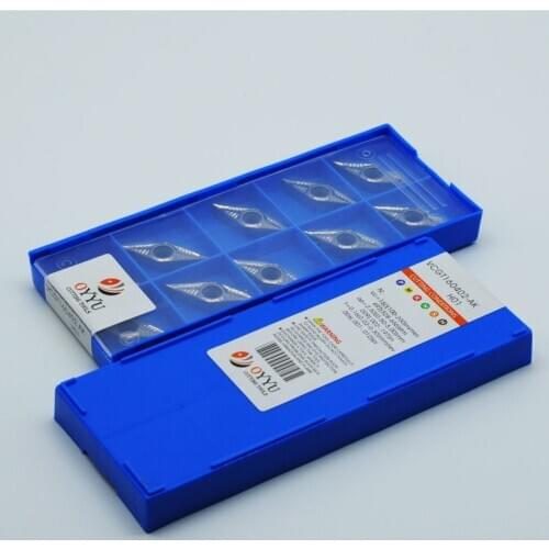 OYYU 10pcs High Quality VBGT110302 VCGT110308 AK H01 Aluminum Copper Processing Carbide Insert CNC Lathe Cutter Cutting Tools