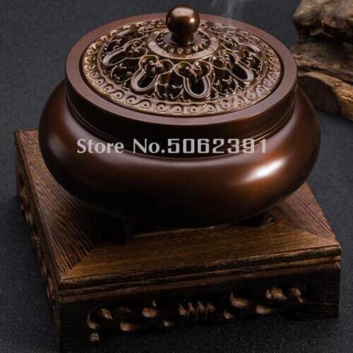 Aromatherapy stove household dish incense burner pure copper tea ceremony sandalwood furnace large indoor incense burner
