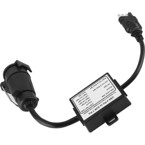 Trailer Connector Light Converter USA 4 Pin to EUR 7 Pin Adapter Stop/Brake Signal Separating Trailer Adapter Plug