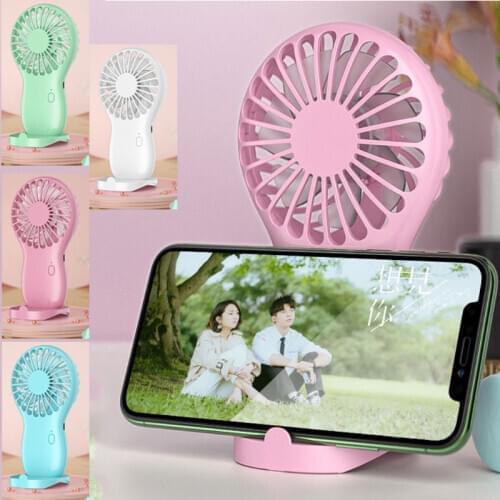 Rechargeable Mini Portable Pocket USB Fan Phone Holder Cool Air Hand Held Travel Cooler Cooling Fan for Office Outdoor Home