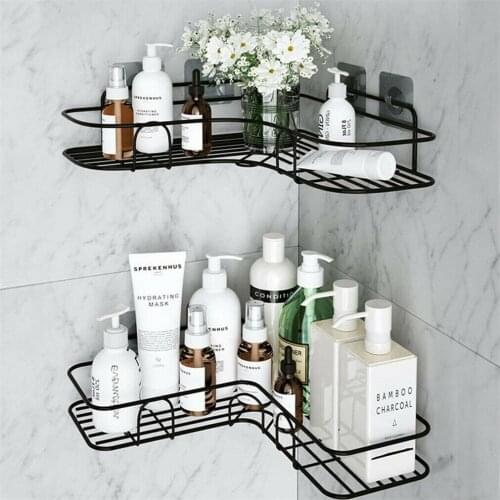 Bathroom Shelf Storage Rack Punch-Free Shower Shampoo Storage Rack Holder Bathroom Accessories Kitchen Organizer Rack