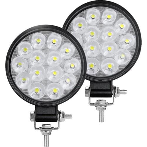 Work Light 42W/48W Car Headlight 14 Led Car Light For Truck Offroad Night Drive Fog Lamps Driving Lights