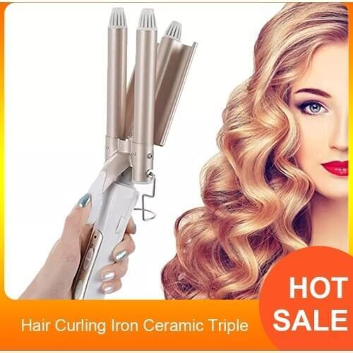 Hair Curling Iron Ceramic Triple Barrel Hair Styler Hair Waver Styling Tools Hair Curler Electric Curling Iron