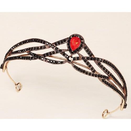 Bridal Crown Headwear Semi-circle Luxury Alloy Rhinestone Inlaid Headband for Female Wedding Birthday Hair Accessories ML