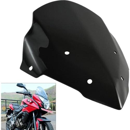 Motorcycle Dark Smoke Double Bubble Front Windscreen Windshield Screen Shield Wind Deflector For BAJAJ Pulsar AS200 200 AS 200AS