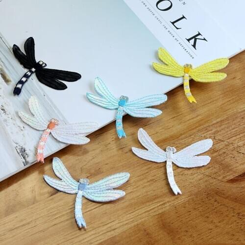 1 Piece High Quality Embroidery Repair Patches Bag Jacket Jeans Dragonfly Iron On Patches for Clothes Small Fabric Sticker