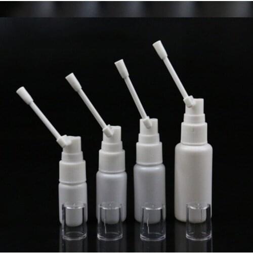 10Pcs 10/15/20/30ml White Vacuum Plastic Nasal Spray Bottles Pump Fog Mist Nose Bottle For Medical Packaging 360 Degree Rotation
