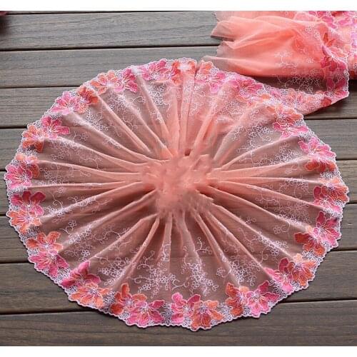 10Yards Lace Fabric 22cm Wide Embroidered Net Laces Trims for Curtain Sofa Dolls Dress Garment Decoration