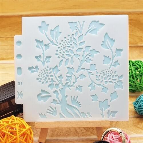 13*14CM Lotus Shield DIY Cake Scrapbook Stencils Hollow Embellishments Printing Lace Ruler Valentines Day