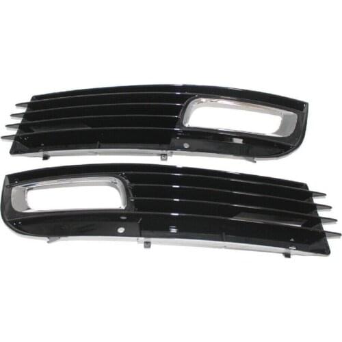 2pcs Honeycomb Mesh Style Car Front Fog Light Cover Honeycomb Grille Grill For Audi A8 D3 08-10 4E0807681AN 4E0807682AN