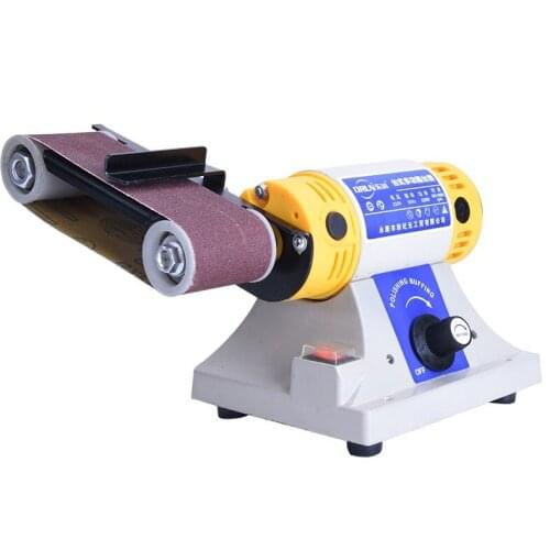 220V Multi-function Electric Belt Sander Woodworking Metal Jade Polishing Grinding Machine Y