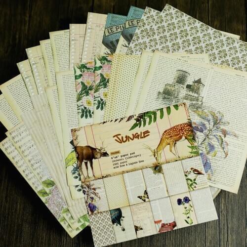 24pcs Junk Journal Kit Creative Papercraft Art Paper Handmade Scrapbooking Set Book