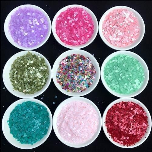3000Pcs/Pack 3mm Frosted Color Round Sequins Dull Polish PVC Loose Sequins Paillettes Sewing Wedding Craft Garments Accessories
