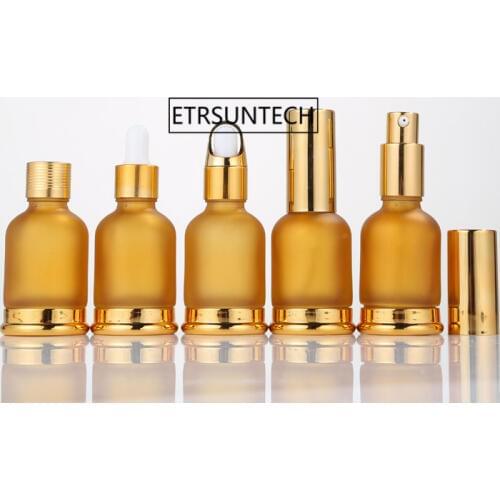 50pcs 30ml Glass Essential Oil Bottles Vial Cosmetic Serum Packaging Lotion Pump Atomizer Spray Bottle Dropper Bottle F2550