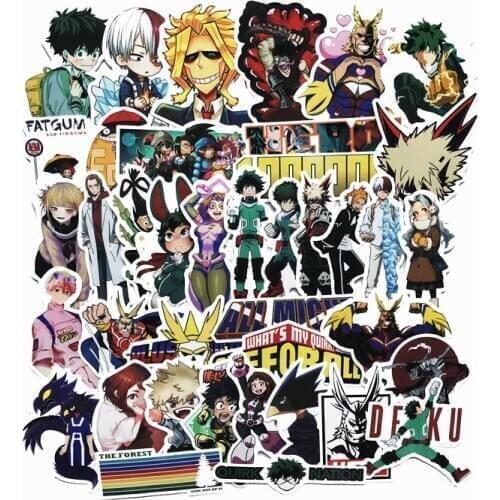 73Pcs My Hero Academia Suitcase Stickers Skateboard Laptop Izuku Midoriya All Might Boku No Hero Academia Anime Character Decals