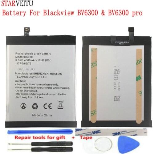 Starveitu Battery for Blackview BV6300 Pro 4380mAh Original Batteries 100% Tested with Phone Repair Tools Tracking Number