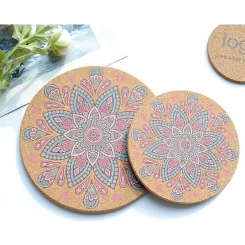 1pcs Natural Round cork Wooden Cup Mat Coaster Tea Coffee Mug Drinks Holder for DIY Tableware Decor Durable Pad