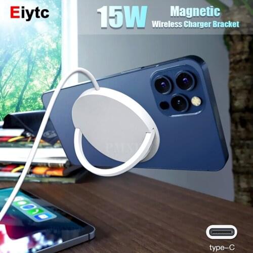 15W PD Magnetic Wireless Charger For iPhone 12 Pro Max Mini Fast Charging Dock Holder Quick USB C Magnet Adsorbable Charger Pad