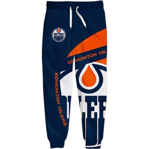 Edmonton mens Casual Pants Cartoon Pattern Cute Underwater Print Oilers Sweatpants
