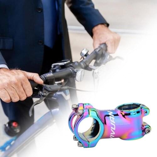 VIVUAN Bicycle Colorful Stem Anti-rust Rigidity Aluminum Alloy 7 Degree 60/80mm Anti-corrosion Handlebar Stem Bicycle Accessory