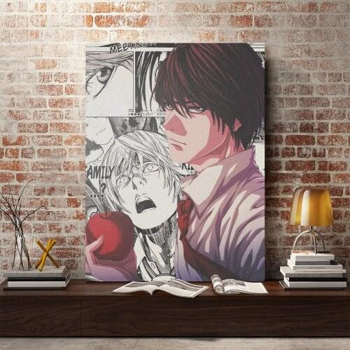 Kira Manga Death Note Light Yagami Anime Canvas Home Decor Painting Wall Art Decoration Prints Dorm Living Room Bedroom Poster