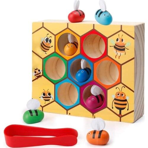 Bee Hive Toys For Toddlers Kids Boys Girls 1 2 3 4 5 Years Old Color Shape Fine Motor Skills Jeux Montessori Educatif