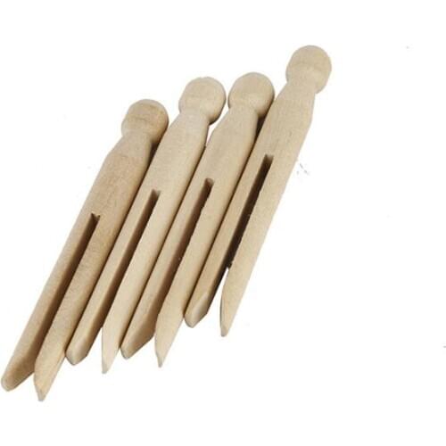 Wood Crafts 11cm Long Sewing Natural Wooden Clothes Pins Clothes Pegs DIY Doll Painting Making Decor Pins Clips LX1556