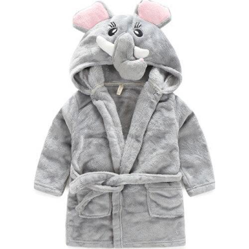 Kids Robes 2019 Winter New Baby Boys and Girls Pajamas Toddler Girl Bath Robes Baby Boys Cartoon Hooded Night Gown Nightwear