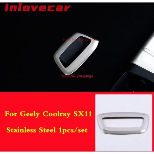 For Geely Coolray SX11 2018 2019 2020 Stainless steel Car styling Spare tire handle Trim cover decoration accessories 1pcs