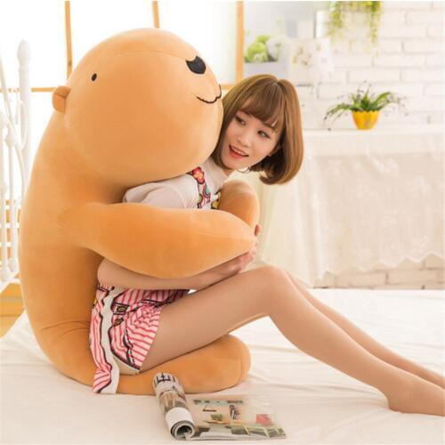 Fancytrader Fluffy Soft Animals Pillow Toys Giant Stuffed Brown White Bears Doll Good for Sleeping