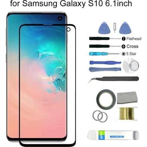 Replacement Front Glass Screen Repair Kit for Samsung Galaxy S10 SM-G973F G973