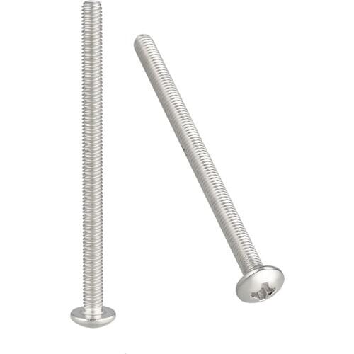 Uxcell Machine Screws, M3x45mm Phillips Truss Head Screw, 304 Stainless Steel 30Pcs