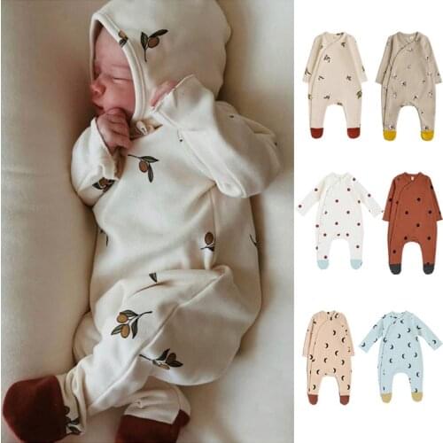 Cute Baby Jumpsuit + Hat Baby Rompers Spring Newborn Baby Clothes For Girls Boys Long Sleeve ropa bebe Jumpsuit Clothing Outfits