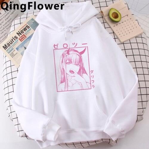 Zero Two Anime Darling in the Franxx hoodies male grunge Oversized male sweatshirts printed