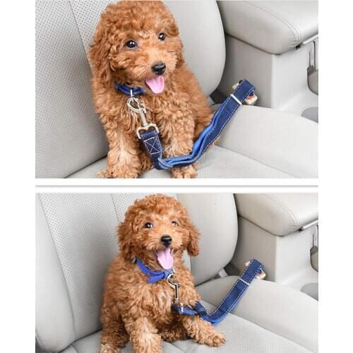 Adjustable Dog Car Seat Belt Durable Comfortable Pet Safety Belt Fit All Cars Dog Leash