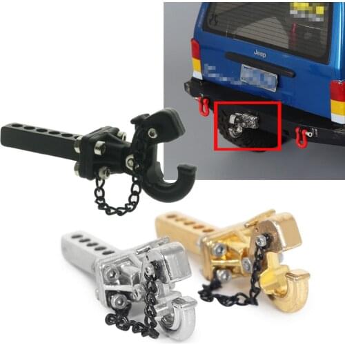 FULL METAL 1/10 Trailer Drop Hitch Receiver Tow Hook For Axial SCX10 90046 Traxxas TRX4 RC Crawler Car