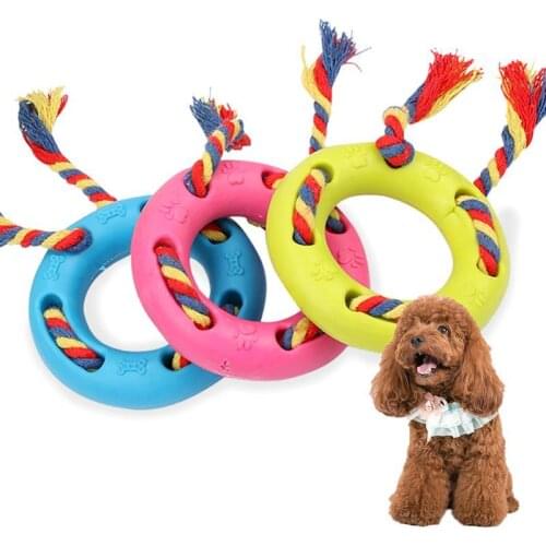 Dog Toys Interactive Bite Resistant Colorful Rope Dog Teething Toys Dog Play Toys 3PCS