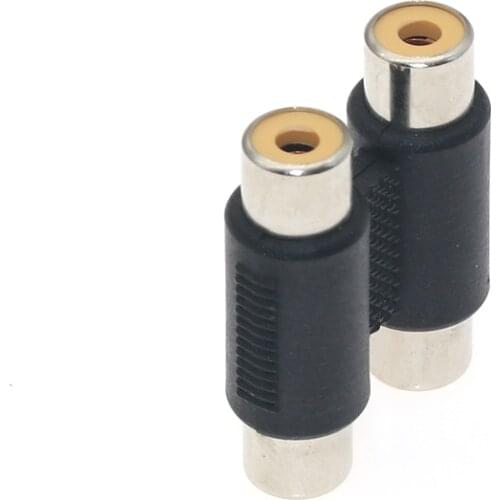 RCA Audio 2 Pin Female to Female Connectors Housing Plastic Stereo Audio Plug Dual DIY Channel Connector