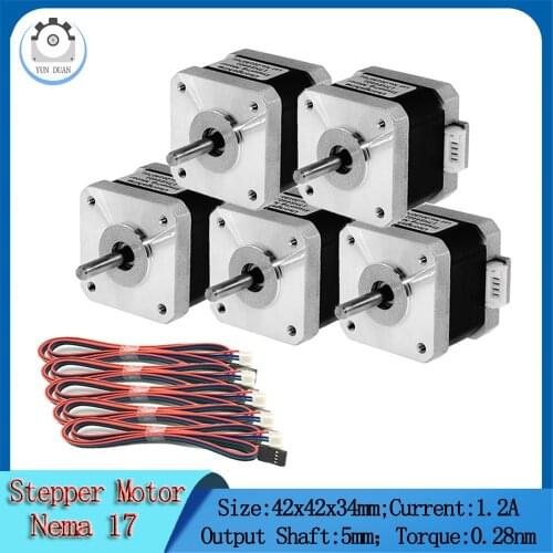 Stepper Motor Nema17 4 Lead 1.2A Nema 17 Stepper Motors Slider Homemade Product 3D Printer CNC Engraver Milling Machine Stepper