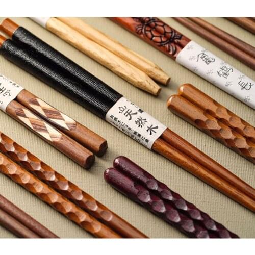 Japanese Wooden Chopsticks Household One Person One Chopsticks Public Chopsticks Hot Pot Chopsticks 10 Pairs of Chopsticks