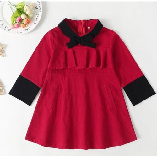 𧨠YOYOSHOW 𧨠Autumn new girls' dresses fashion girls' Splicing skirt 1-5 years old girls' dresses