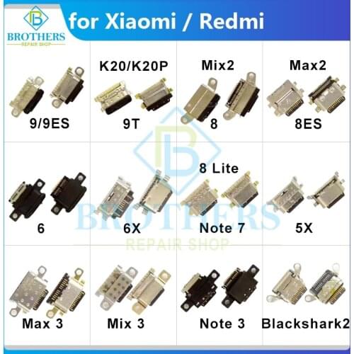 Micro USB Charging Port for Xiaomi Mi 6 6X 5X Mi8 9T Redmi Note 7 USB Connector Type-c USB Port Jack Socket Connector Phone Part