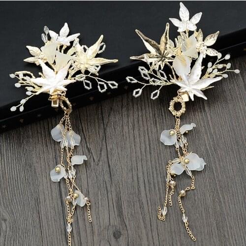 New long tassel barrette brides wedding barrette hair decoration female Head wear bride hair accessories wholesale