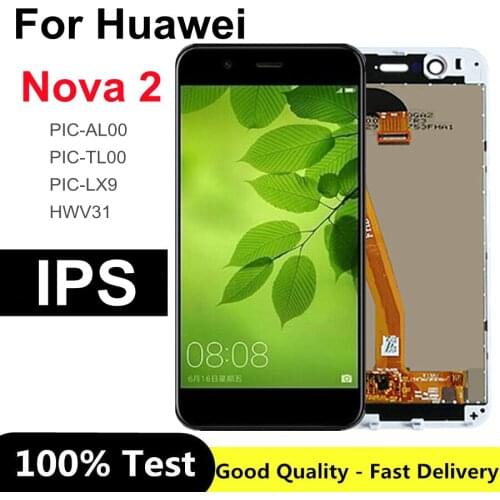 5.0" For Huawei Nova 2 Lcd Screen Display Touch Digitizer Panel for Huawei PIC-AL00 PIC-TL00 PIC-LX9 HWV31 nova2 LCD With Frame