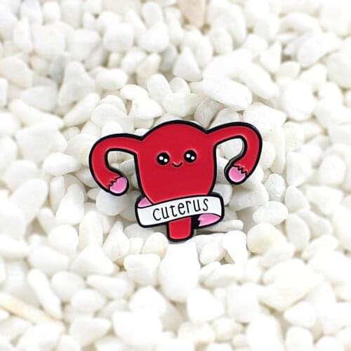 Uterus feminist badge Cuterus Enamel Pin Uterus pink pin Feminist Gifts Fashion Badge Endometriosis awareness