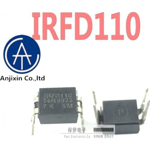 10pcs 100% orginal and new MOS field effect tube IRFD110PBF IRFD110 DIP-4 in stock