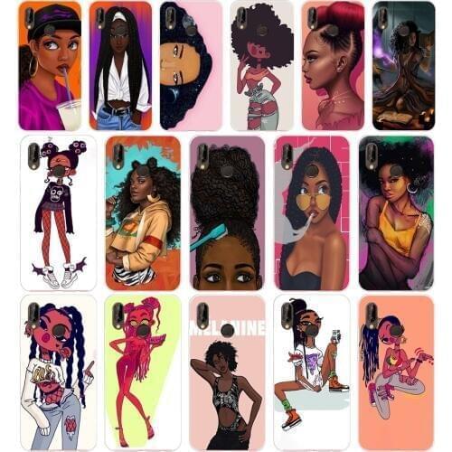 10AA Black Girl Magic Melanin Poppin Silicone TPU Protective Cover Phone Case On For Huawei P20 30 Pro Lite Case Soft