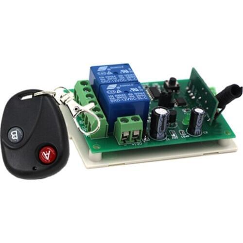 DC12V 2CH RF wireless remote control switch system 1 X Transmitter + 1 X Receiver Learning code 315/433MHZ SKU: 5000